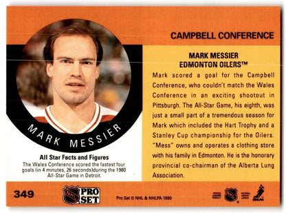 1990-91 Pro Set Mark Messier Edmonton Oilers #349