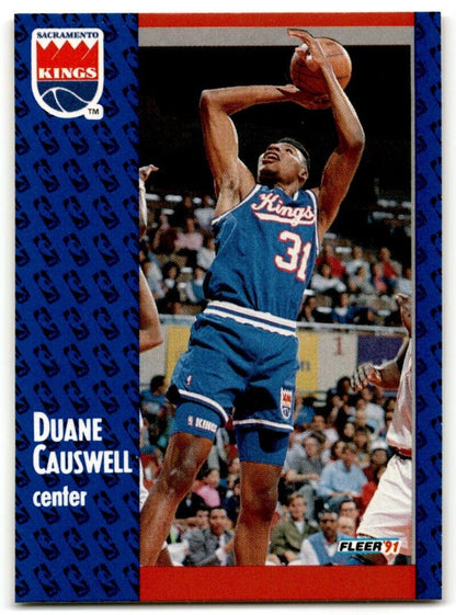 1991-92 Fleer Duane Causwell Rookie Sacramento Kings #175