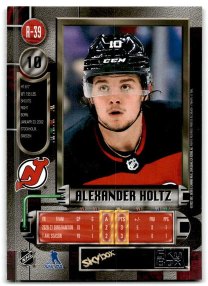 2021-22 Skybox Metal Universe Alexander Holtz Rookie New Jersey Devils #191