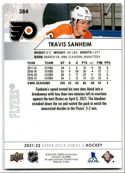 2021-22 Upper Deck Travis Sanheim Philadelphia Flyers #384