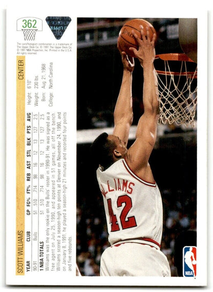 1991-92 Upper Deck Scott Williams Rookie Chicago Bulls #362