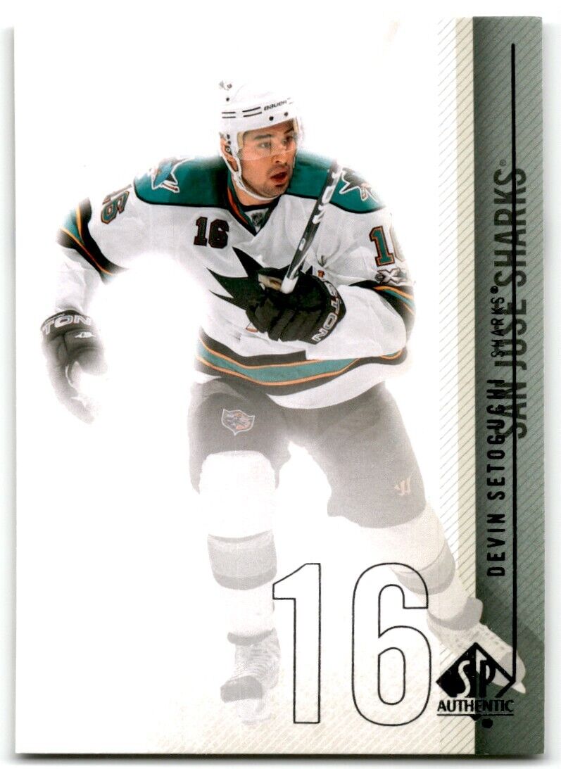 2010-11 SP Authentic Devin Setoguchi San Jose Sharks #30