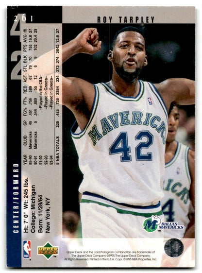 1994-95 Upper Deck Roy Tarpley Dallas Mavericks #261