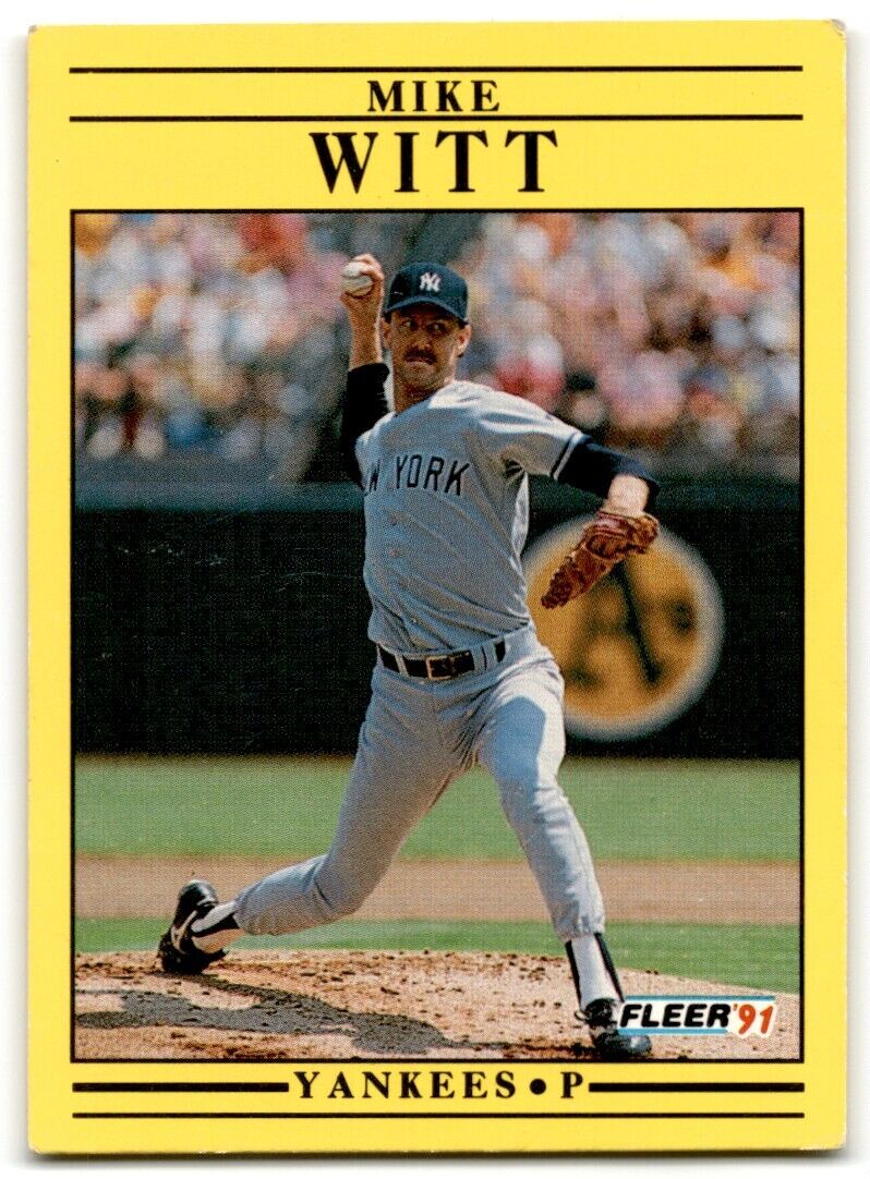 1991 Fleer Mike Witt New York Yankees #680