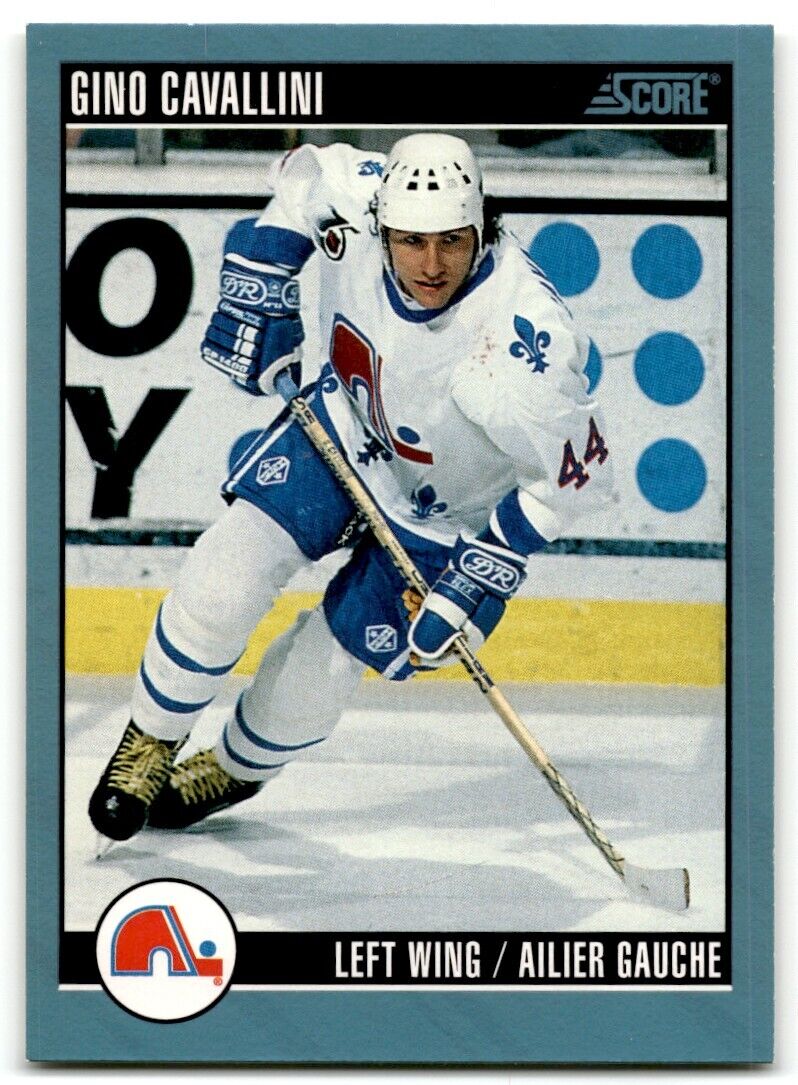 1992-93 Score Gino Cavallini Quebec Nordiques #42