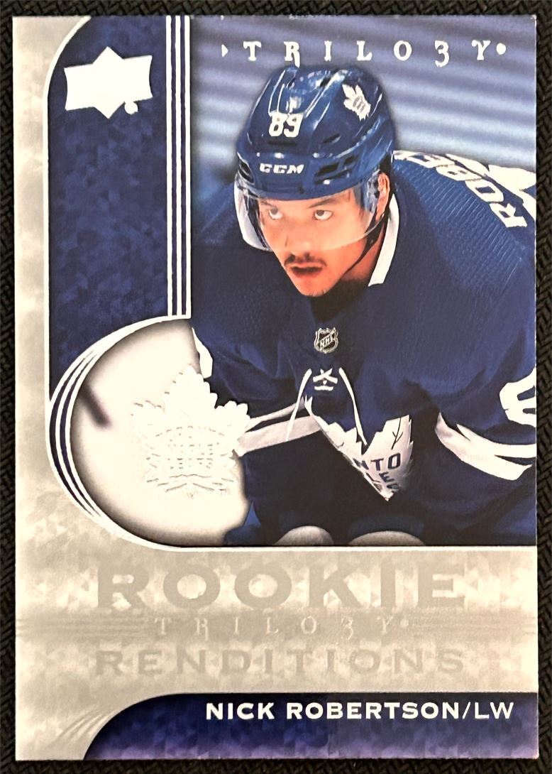 2020-21 Upper Deck Trilogy Rookie Renditions Nick Robertson Rookie Toronto Maple