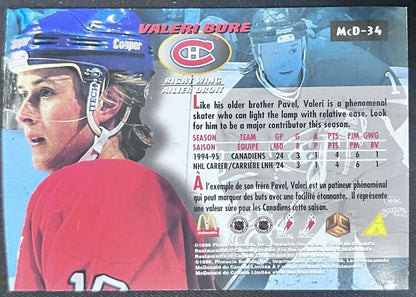 1995-96 Pinnacle McDonald's Game Winners Valeri Bure Montreal Canadiens #MCD-34