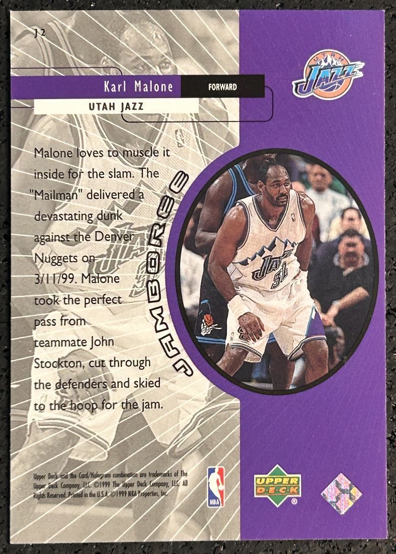 1999-00 Upper Deck Encore Jamboree Karl Malone Utah Jazz #J2