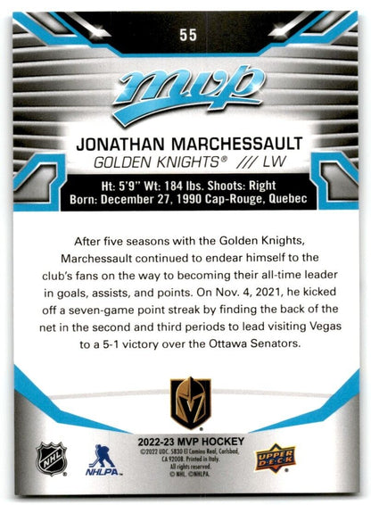 2022-23 Upper Deck MVP Jonathan Marchessault Vegas Golden Knights #55