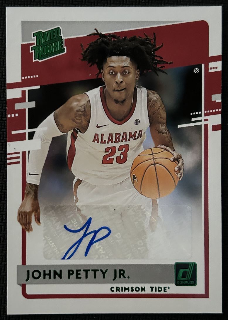 2021-22 Panini Chronicles Draft Picks Donruss Rated Rookie Autographs John Petty