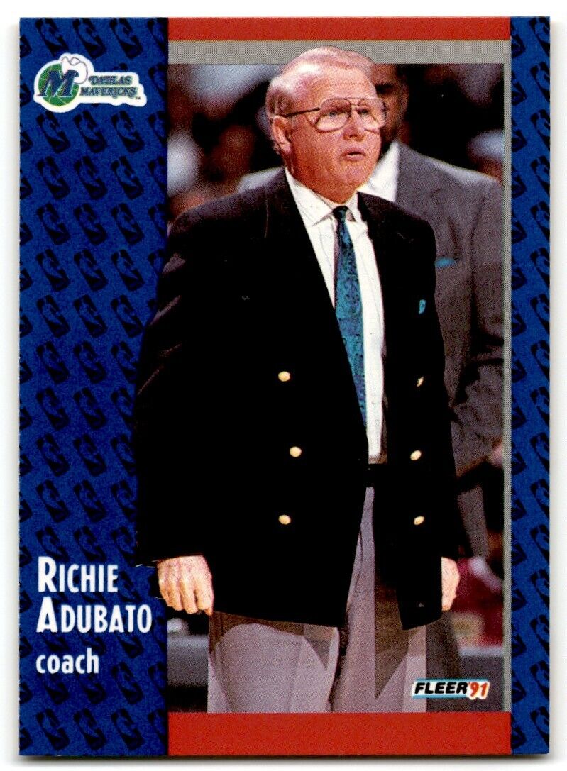 1991-92 Fleer Richie Adubato Dallas Mavericks #42