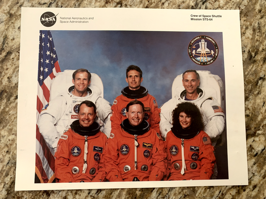 NASA Space Shuttle STS-64 crew litho 10" by 8"