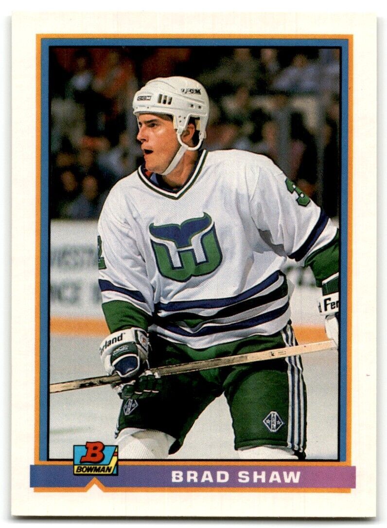 1991-92 Bowman Brad Shaw Hartford Whalers #8