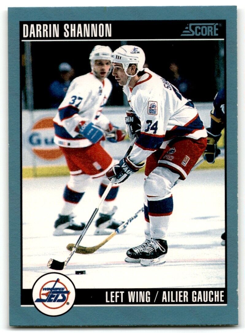 1992-93 Score Darrin Shannon Winnipeg Jets #36