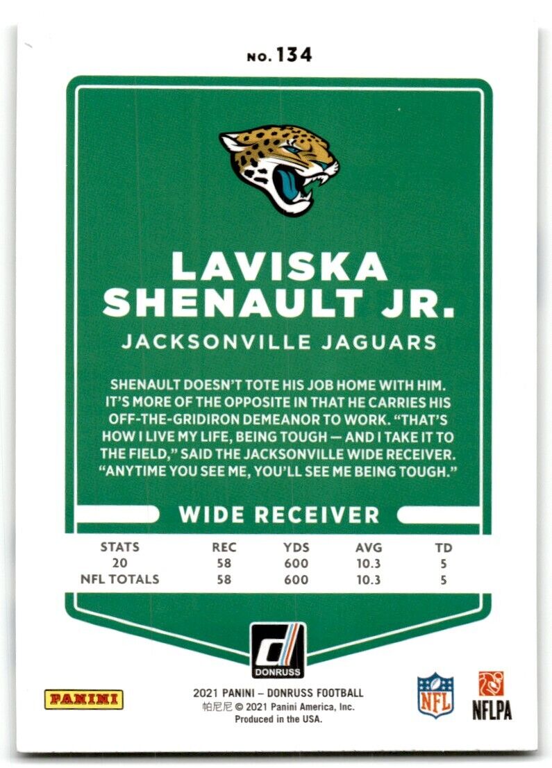 2021 Donruss Laviska Shenault Jr. Jacksonville Jaguars #134