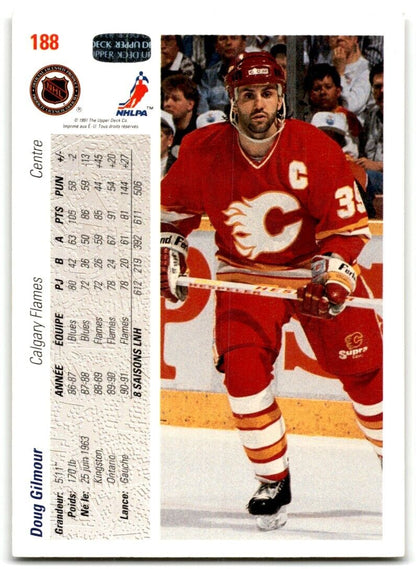 1991-92 Upper Deck French Doug Gilmour Calgary Flames #188