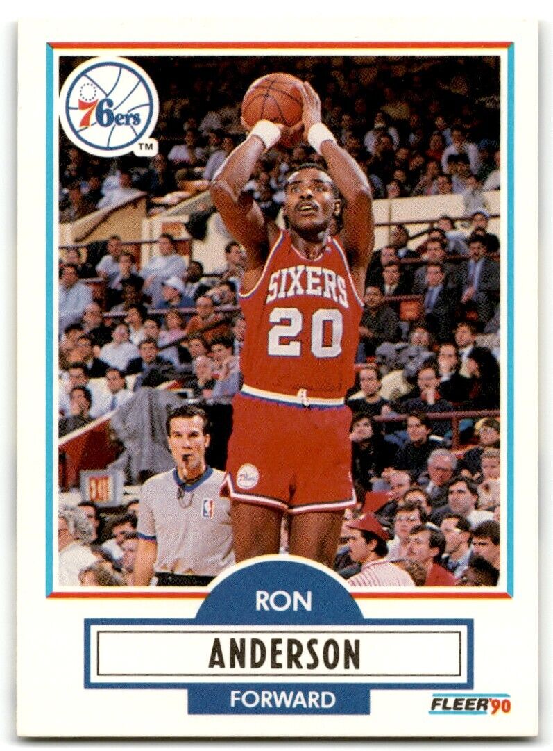 1990-91 Fleer Ron Anderson Philadelphia 76ers #138