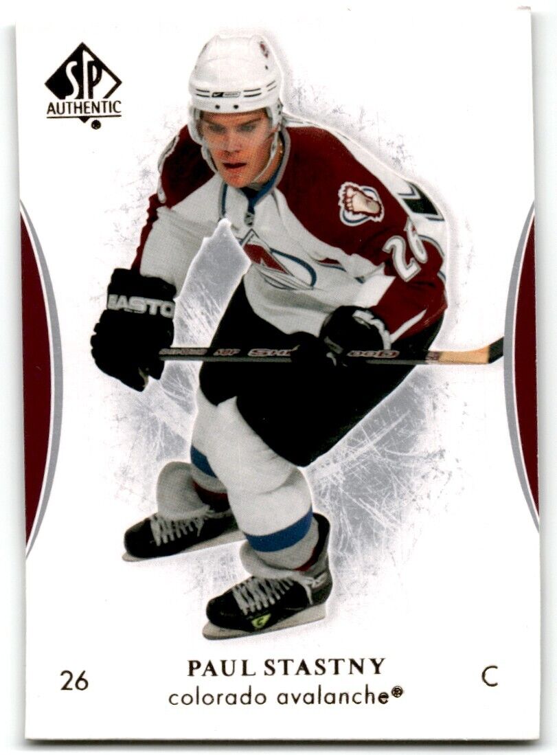 2008-09 SP Authentic Paul Stastny Colorado Avalanche #71