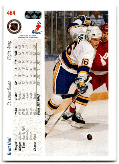 1991-92 Upper Deck Brett Hull St. Louis Blues #464