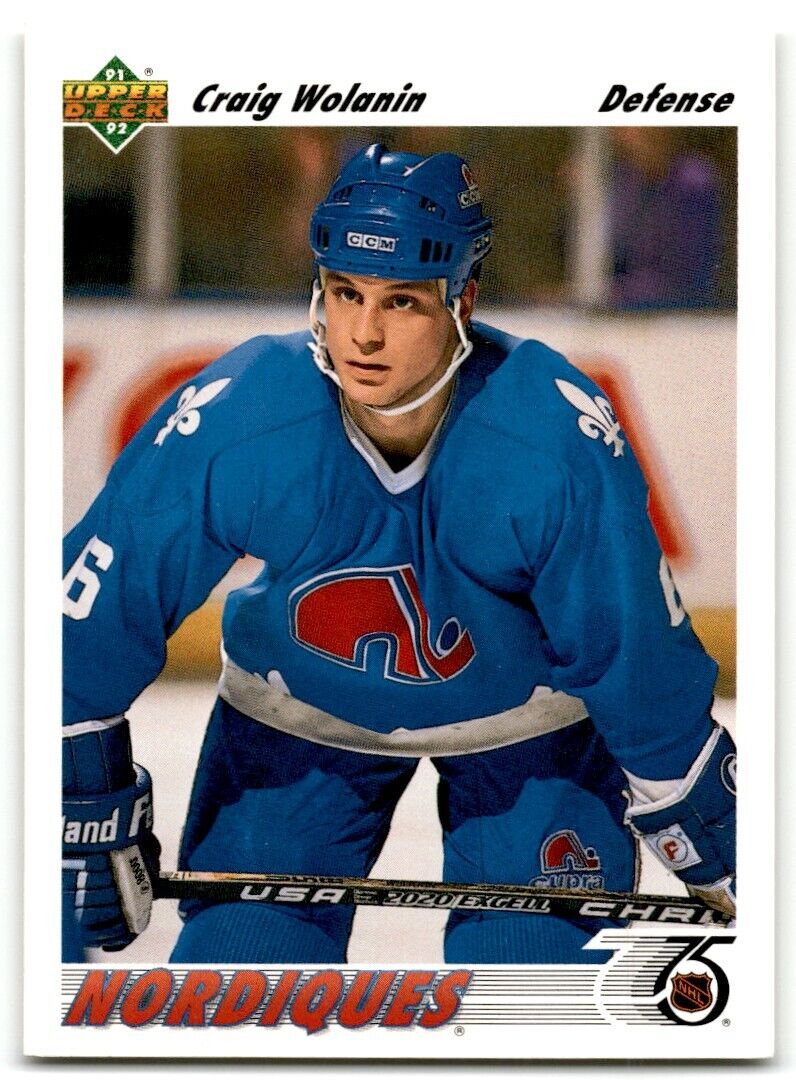 1991-92 Upper Deck Craig Wolanin Quebec Nordiques #486