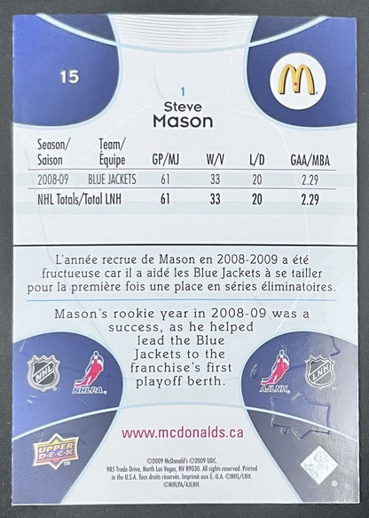 2009-10 Upper Deck McDonald's Steve Mason Columbus Blue Jackets #15