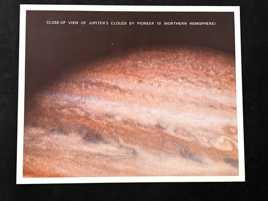 NASA CLOSE-UP VIEW OF JUPITER'S CLOUDS BY PIONEER 10 8X10 litho