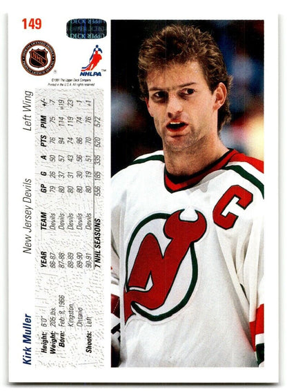 1991-92 Upper Deck Kirk Muller New Jersey Devils #149B