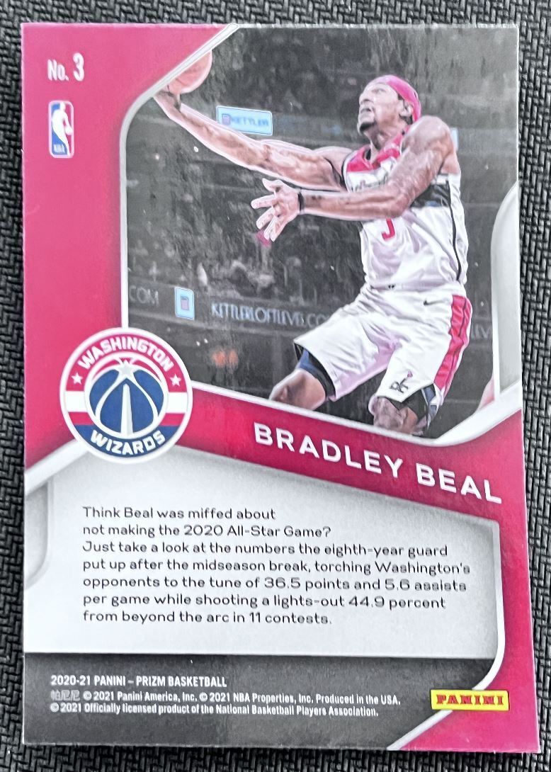 2020-21 Panini Prizm Dominance Bradley Beal Washington Wizards #3