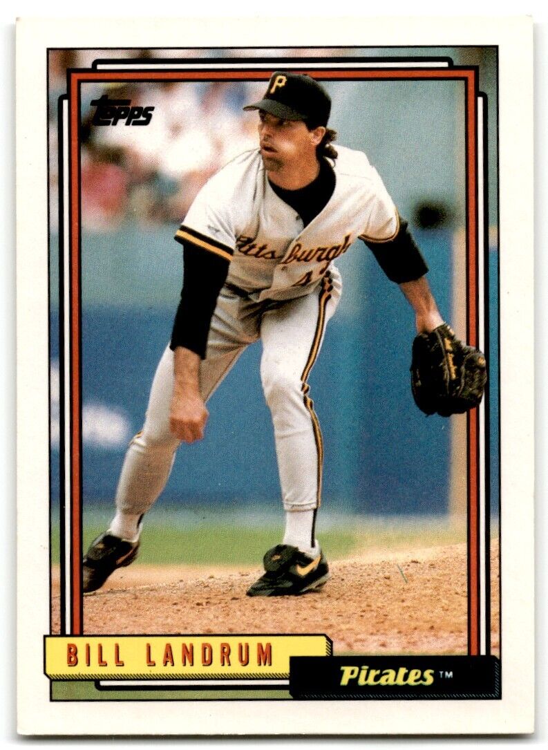 1992 Topps Bill Landrum Pittsburgh Pirates #661