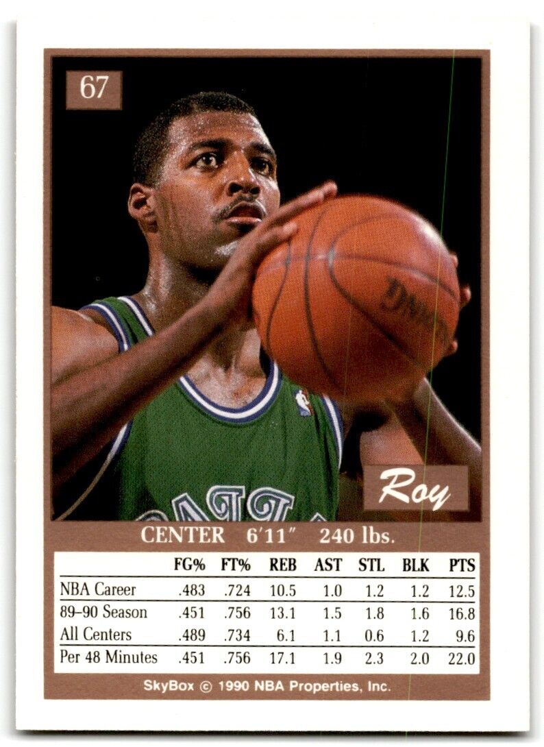 1990-91 SkyBox Roy Tarpley Dallas Mavericks #67