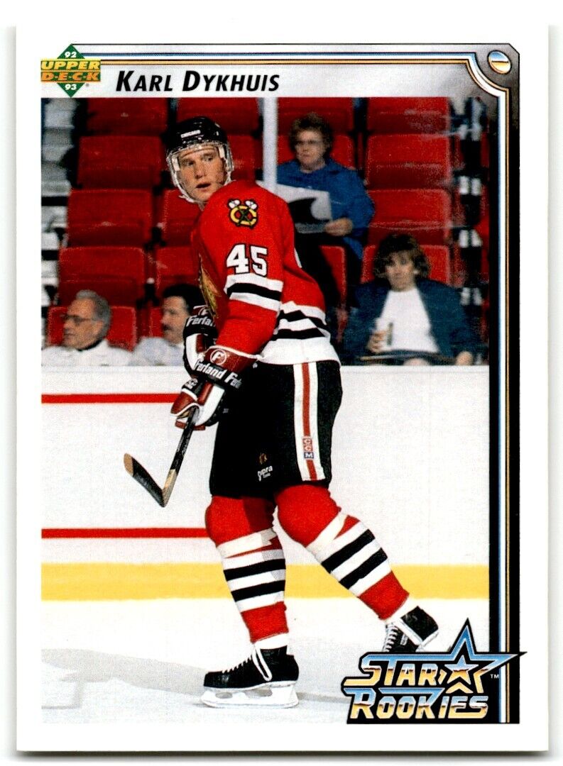 1992-93 Upper Deck Karl Dykhuis Rookie Chicago Blackhawks #404