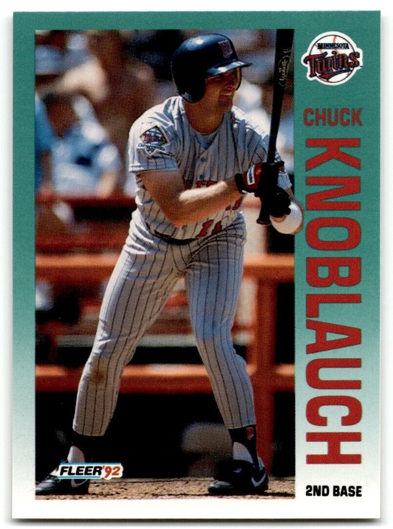 1992 Fleer Chuck Knoblauch Minnesota Twins #206