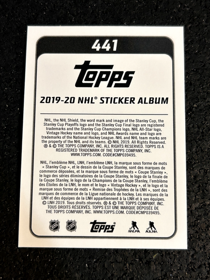 2019-20 Topps NHL Stickers #441 Victor Hedman - Tampa Bay Lightning