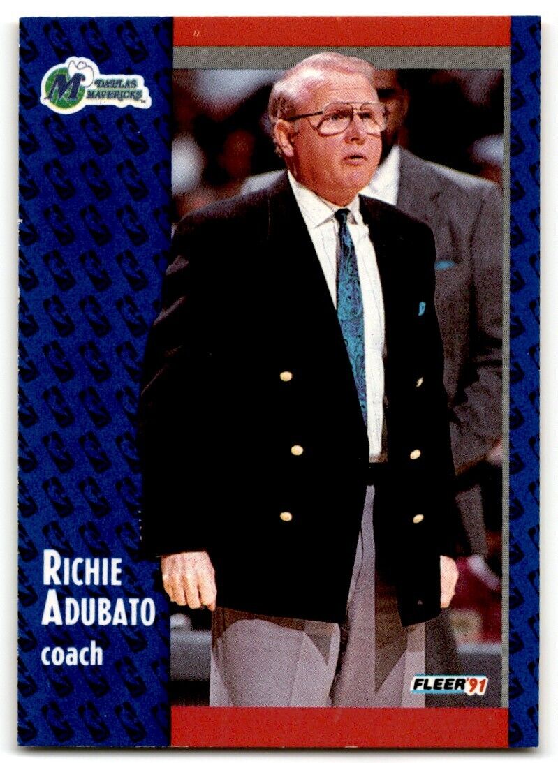 1991-92 Fleer Richie Adubato Dallas Mavericks #42