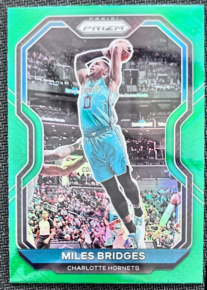 2020-21 Panini Prizm Green Miles Bridges Charlotte Hornets #178