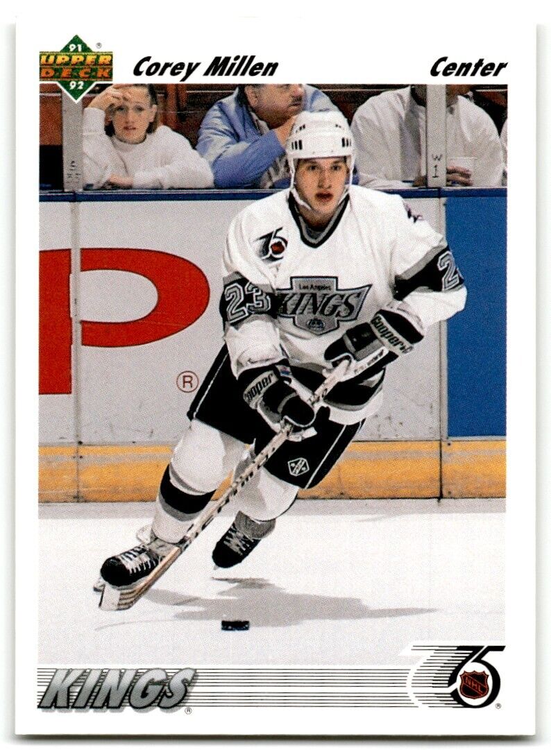 1991-92 Upper Deck French Corey Millen Rookie Los Angeles Kings #604