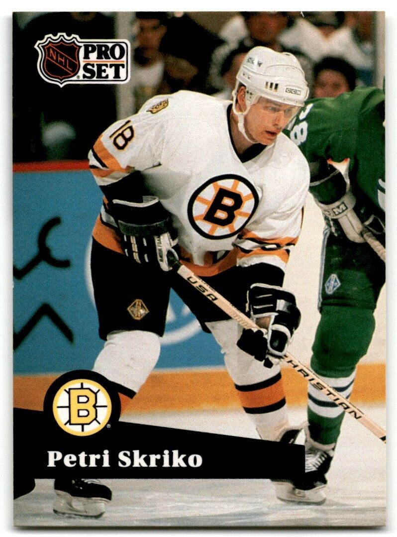 1991-92 Pro Set French Petri Skriko Boston Bruins #8