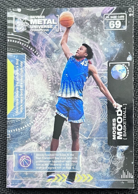 2021-22 Skybox Metal Universe Champion Moses Moody Rookie #69