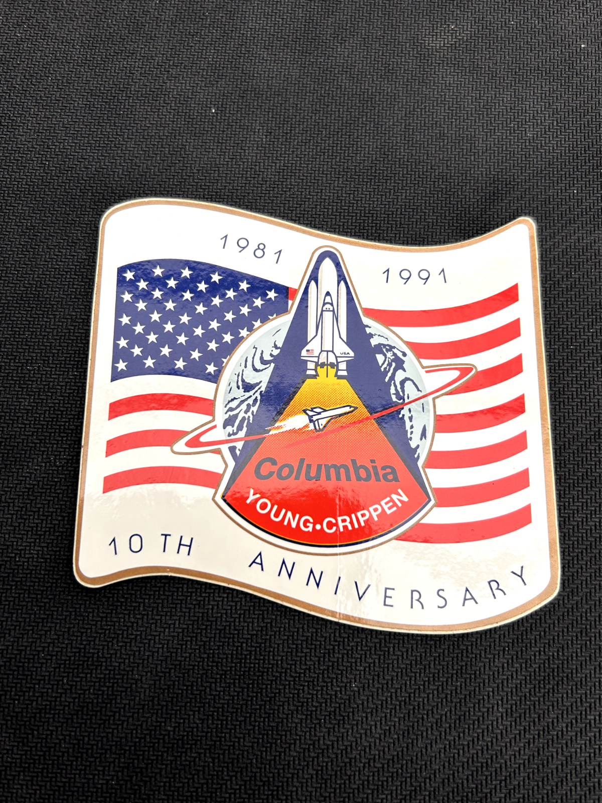 NASA 4 inches Space Shuttle STS-1  10th anniversary mission decal - sticker