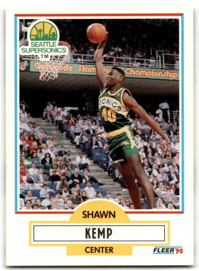 1990-91 Fleer Shawn Kemp Rookie Seattle SuperSonics #178