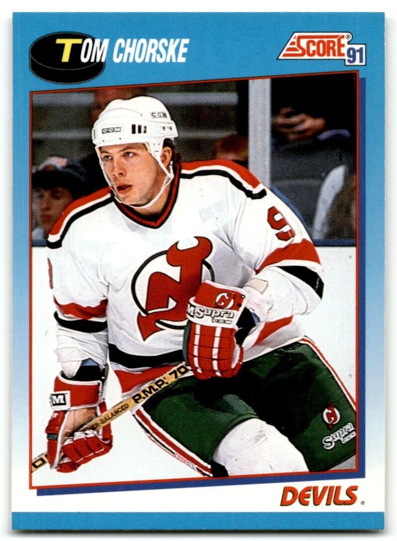 1991-92 Score Canadian Bilingual Tom Chorske New Jersey Devils #613