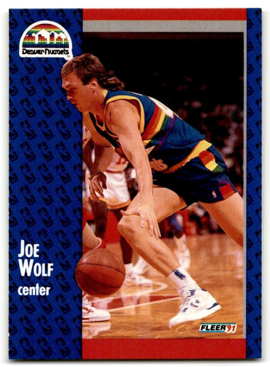 1991-92 Fleer Joe Wolf Denver Nuggets #55