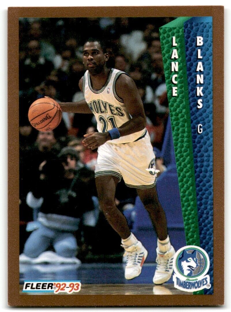 1992-93 Fleer Lance Blanks Minnesota Timberwolves #378