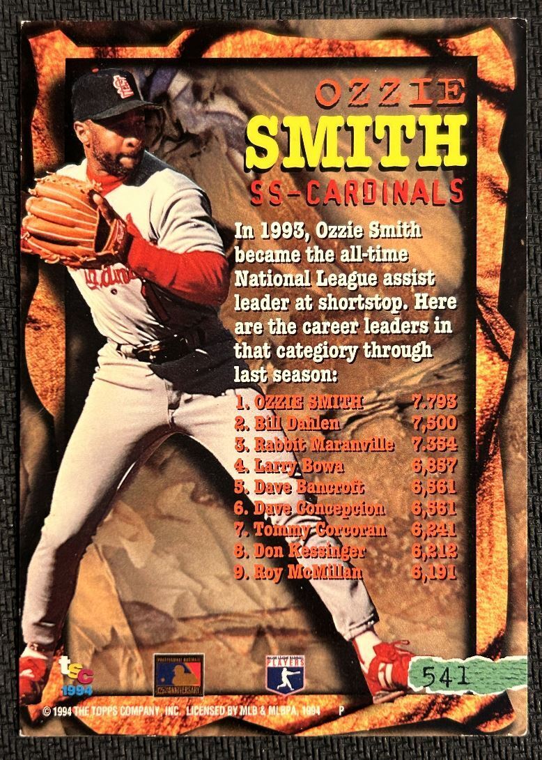 1994 Stadium Club Ozzie Smith St. Louis Cardinals #541