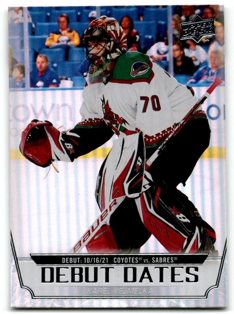 2022-23 Upper Deck Debut Dates Karel Vejmelka Arizona Coyotes #DD-16