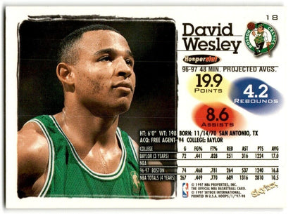 1997-98 Hoops David Wesley Boston Celtics #18