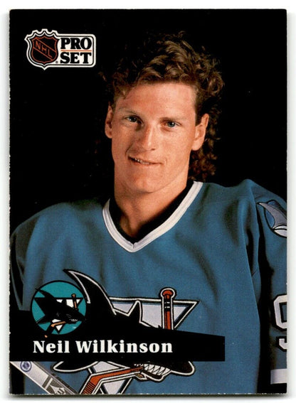 1991-92 Pro Set French Neil Wilkinson San Jose Sharks #328