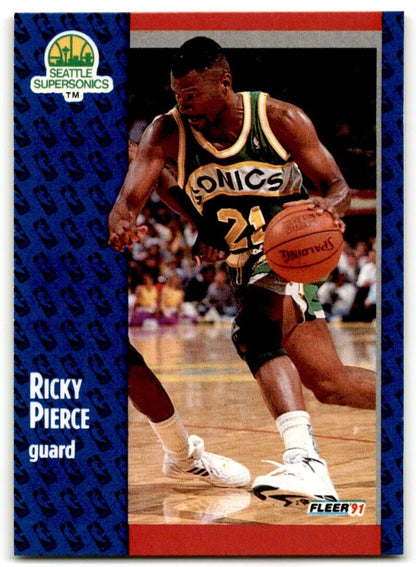 1991-92 Fleer Ricky Pierce Seattle SuperSonics #195