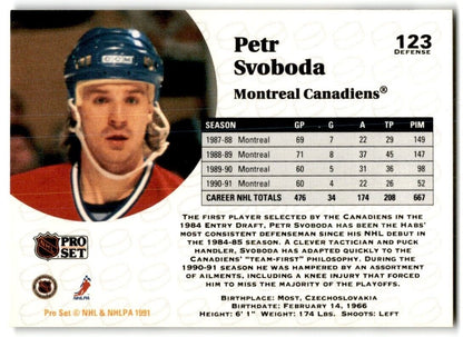 1991-92 Pro Set Petr Svoboda Montreal Canadiens #123