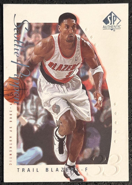 2000-01 Upper Deck SP Authentic Scottie Pippen Portland Trail Blazers #33-F